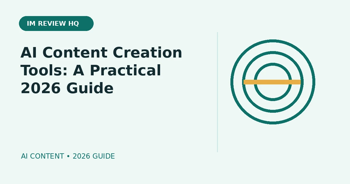 AI Content Creation Tools: A Practical 2026 Guide