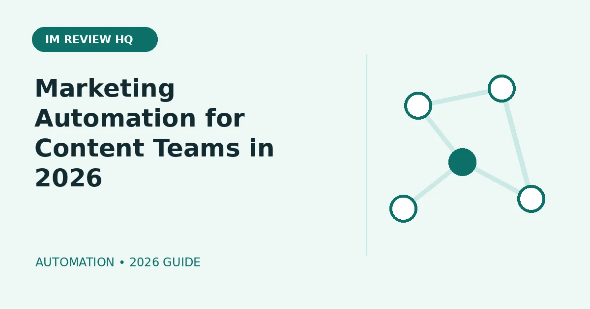 Marketing Automation for Content Teams in 2026