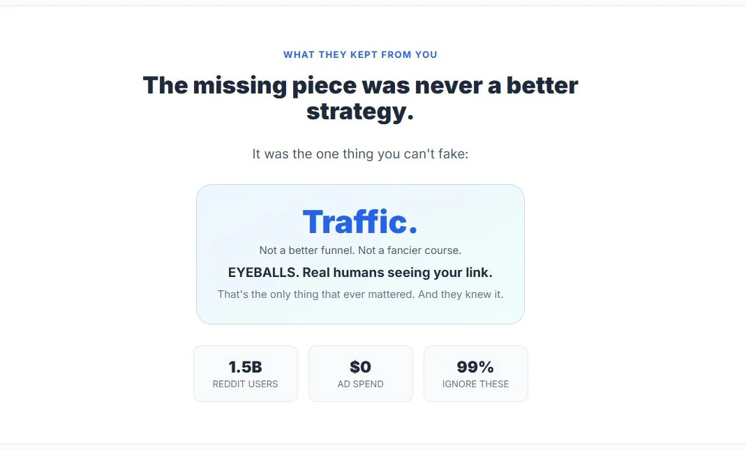 CommissionOS dashboard setup checklist showing campaign setup, offer analysis, landing page, content and roadmap steps