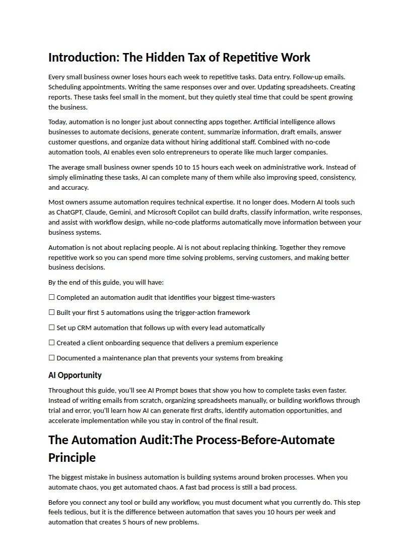 Plain source document page before Rebrand My PLR styling